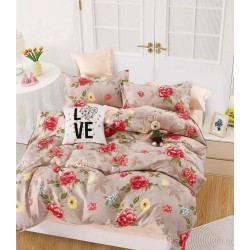 Lenjerie de pat Pucioasa pentru 2 persoane , 6 Piese , bumbac finet ,pentru pat 180x200cm 228/CAV