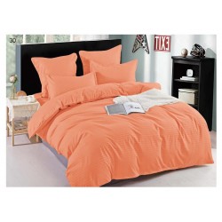 Lenjerie de pat Orange Pucioasa , 6 Piese , Bumbac Finet Damasc , 2 persoane 74/SEP 