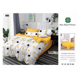 Lenjerie de pat Yellow Design Pucioasa, cearceaf cu Elastic , 6 Piese , bumbac finet ,2 persoane 148/SON