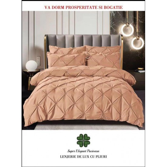                                            Lenjerie de pat Deluxe Pucioasa , 6 Piese , Bumbac Finet 2 persoane 15/SEP
