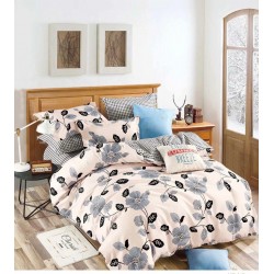 Lenjerie de pat Petale Pucioasa, cearceaf cu Elastic , 6 Piese , bumbac finet ,2 persoane 165/SON