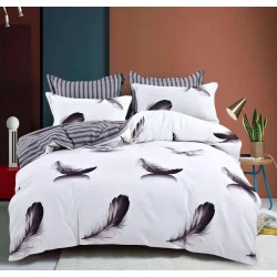 Lenjerie de pat Pana Pucioasa, cearceaf cu Elastic , 6 Piese , bumbac finet ,2 persoane 28/SON