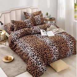 Lenjerie de pat Animal Print Pucioasa , 6 Piese , Bumbac Finet 2 persoane / JOJ8